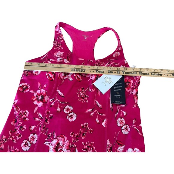 Johnny Was Misty Fall Everyday Tennis Dress L Pink Floral Print Racerback $270 - Picture 11 of 13